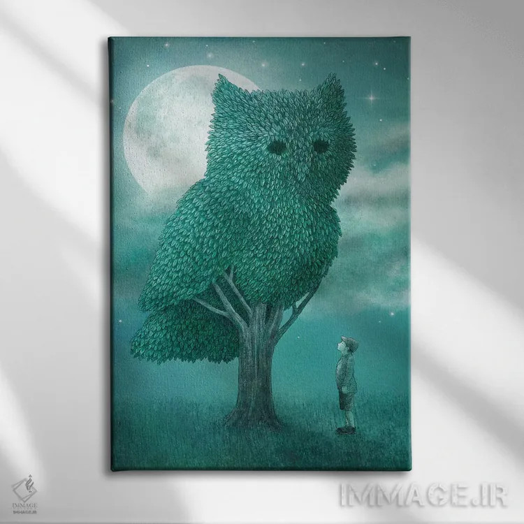 تابلو دکوراتیو اثر روی جلد - نمای روبهرو روی دیوار
