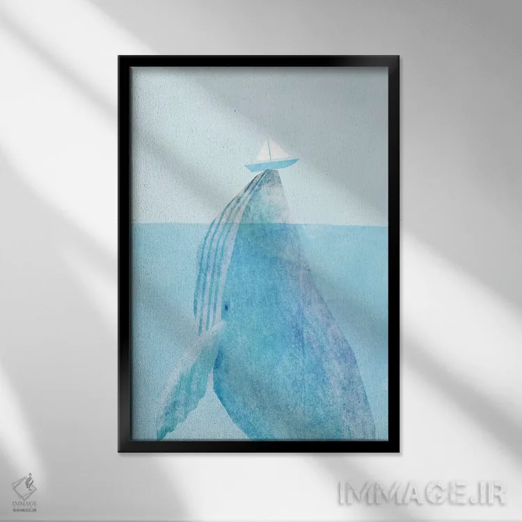 تابلو دکوراتیو بالا بر اثر اریک فن - نمای قابدار مشکی