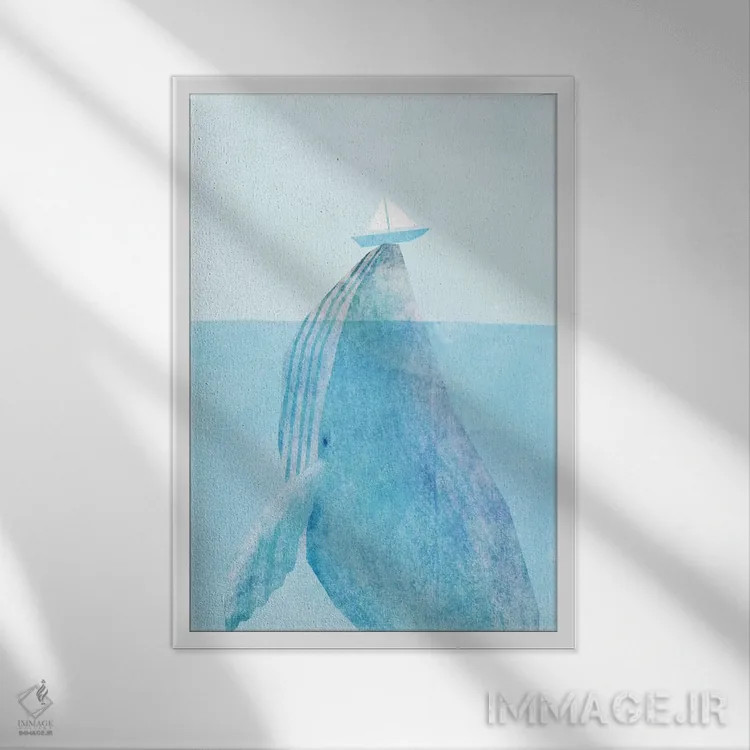 تابلو دکوراتیو بالا بر اثر اریک فن - نمای قابدار سفید