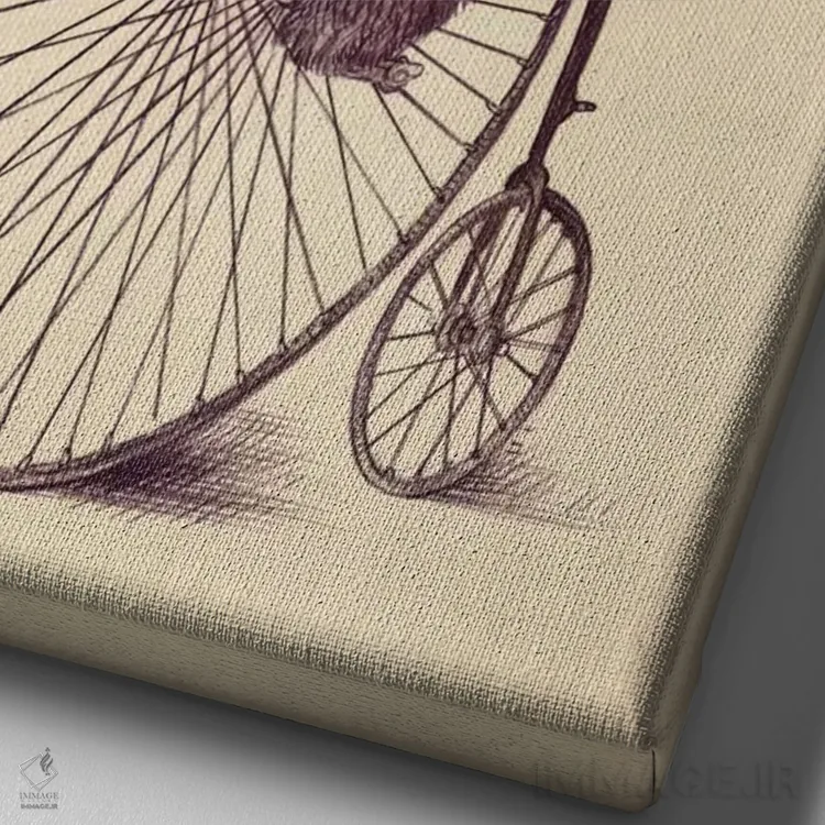 تابلو دکوراتیو سواری صبحگاهی اثر اریک فن - نمای نزدیک بافت بوم