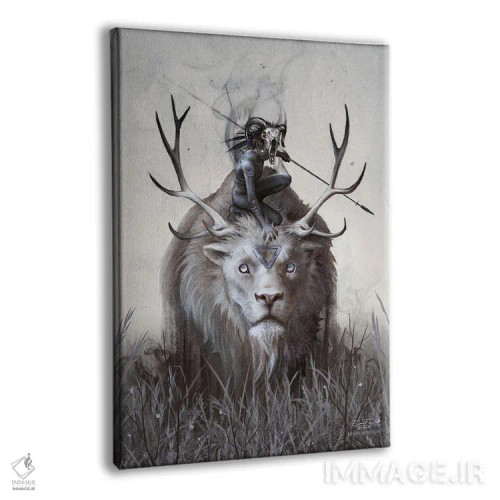 تابلو دکوراتیو پسری و هیولای او اثر اران فاولر - نمای پرسپکتیو محصول