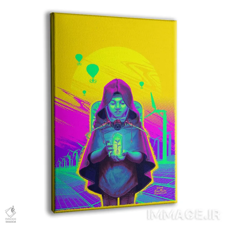 تابلو دکوراتیو ریسمان های زندگی اثر اران فاولر - نمای پرسپکتیو محصول