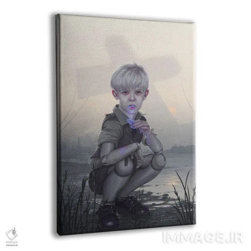 تابلو دکوراتیو پسری واقعی اثر اران فاولر - نمای پرسپکتیو محصول
