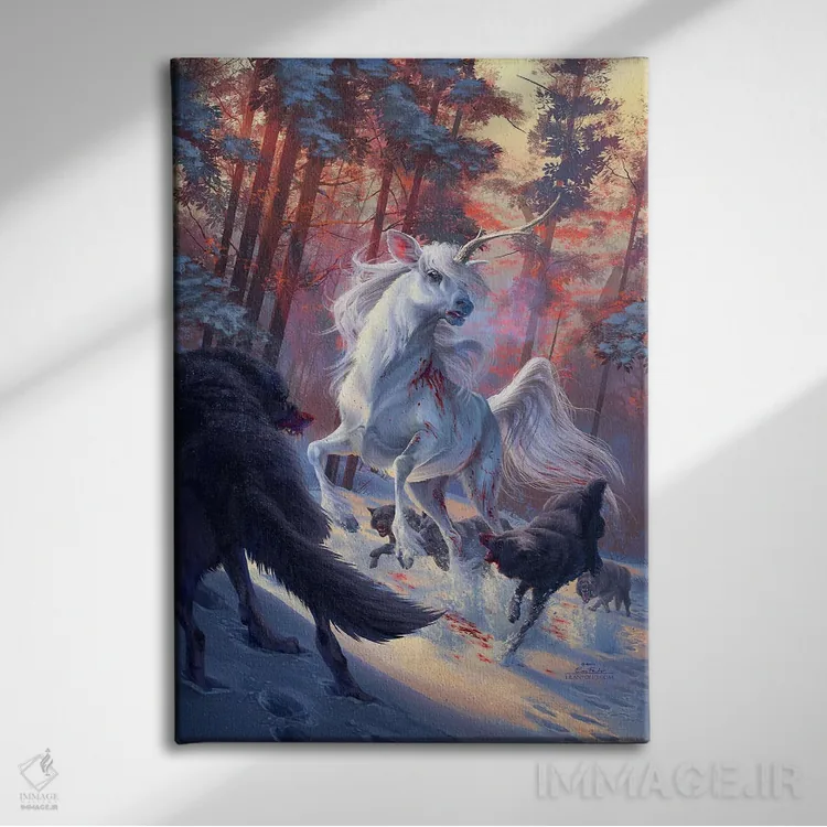 تابلو دکوراتیو شکار اثر اران فاولر - نمای روبهرو روی دیوار