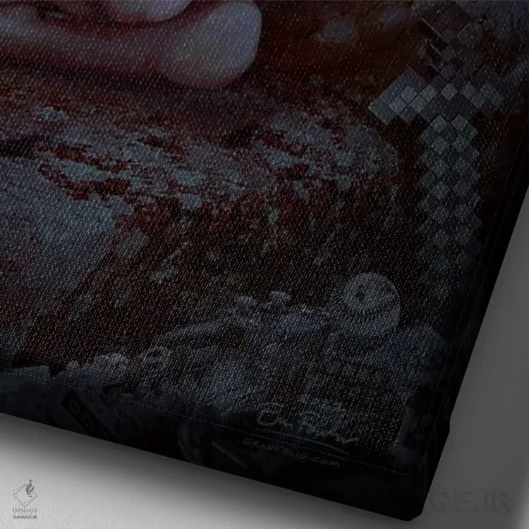 تابلو دکوراتیو جادوی درون اثر اران فاولر - نمای نزدیک بافت بوم