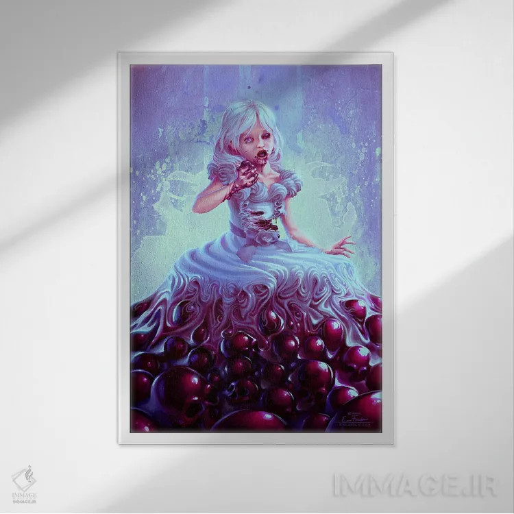 تابلو دکوراتیو شیرین دوست اثر اران فاولر - نمای قابدار سفید