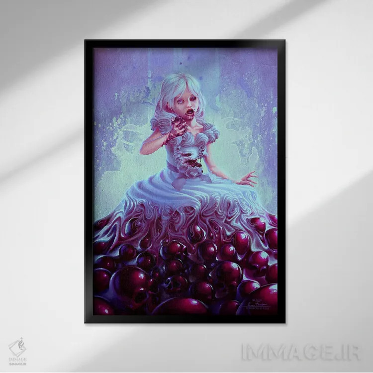 تابلو دکوراتیو شیرین دوست اثر اران فاولر - نمای قابدار مشکی