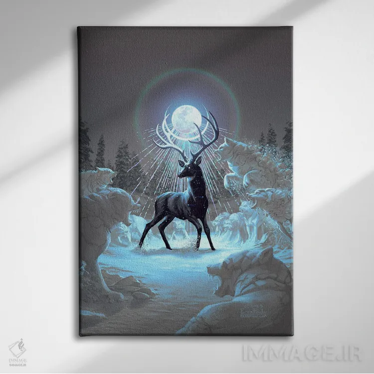 تابلو دکوراتیو زمستان، شب را در بر می گیرد اثر اران فاولر - نمای روبهرو روی دیوار