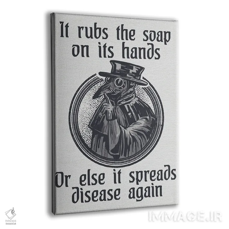 تابلو دکوراتیو پزشک طاعون اثر امی فاکس دیزاینز - نمای پرسپکتیو محصول