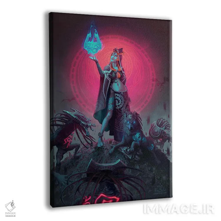 تابلو دکوراتیو سایه درهم تنیده اثر اران فاولر - نمای پرسپکتیو محصول