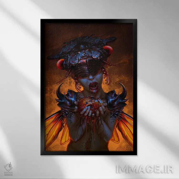 تابلو دکوراتیو زنجره اثر اران فاولر - نمای قابدار مشکی