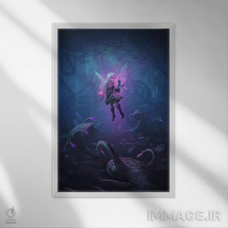 تابلو دکوراتیو تاریک شده اثر اران فاولر - نمای قابدار سفید