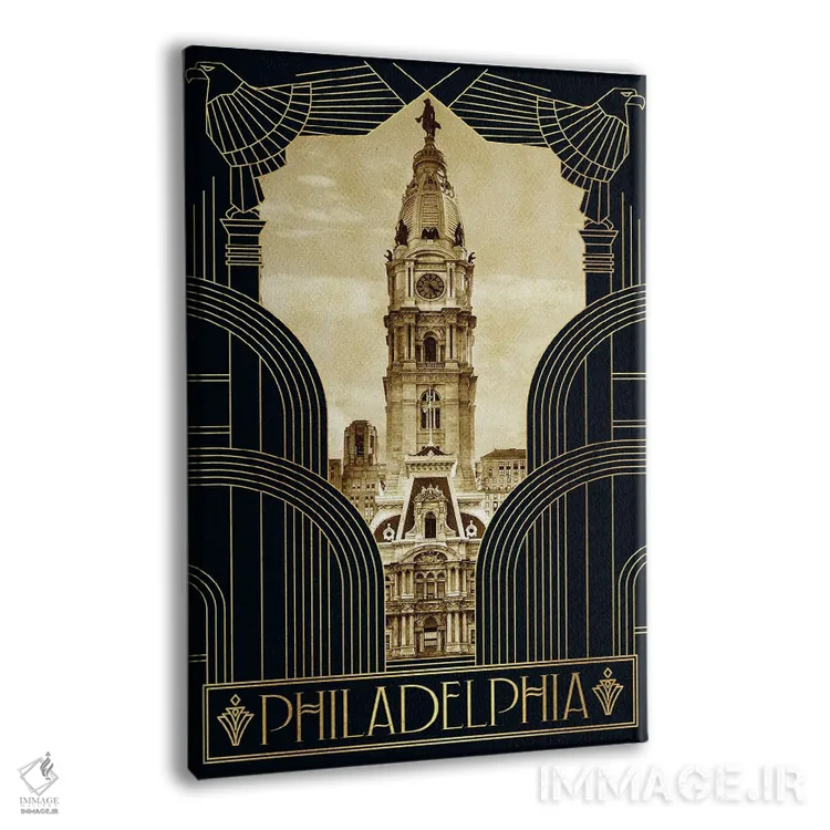 تابلو دکوراتیو فیلادلفیا اثر امی فاکس دیزاینز - نمای پرسپکتیو محصول