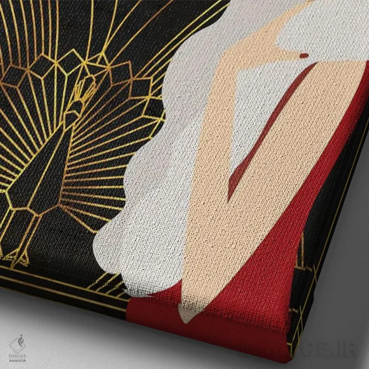 تابلو دکوراتیو انتقام از شان من پایین تر است اثر امی فاکس دیزاینز - نمای نزدیک بافت بوم