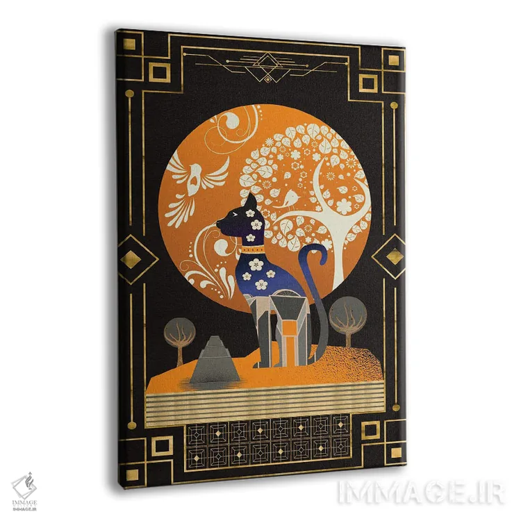 تابلو دکوراتیو گربه نووو اثر امی فاکس دیزاینز - نمای پرسپکتیو محصول