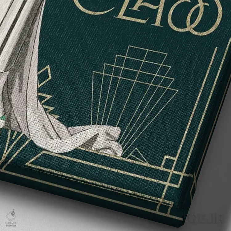 تابلو دکوراتیو برو سر کلاس اثر امی فاکس دیزاینز - نمای نزدیک بافت بوم