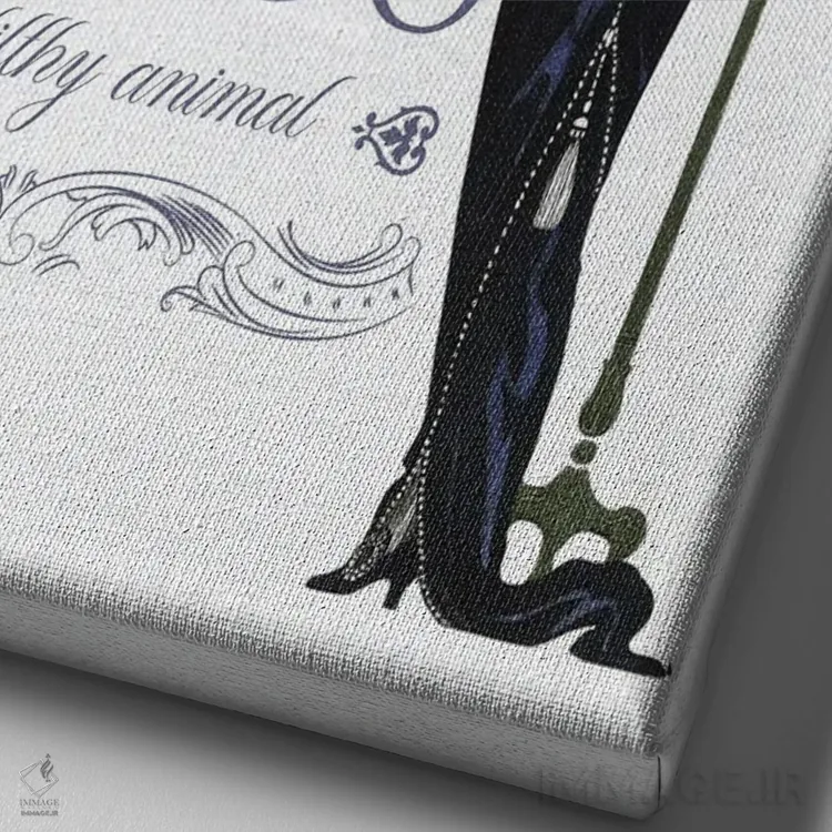 تابلو دکوراتیو دستانتان را بشویید اثر امی فاکس دیزاینز - نمای نزدیک بافت بوم