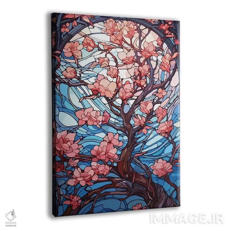 تابلو دکوراتیو گل های ساکورا اثر امی فاکس دیزاینز - نمای پرسپکتیو محصول