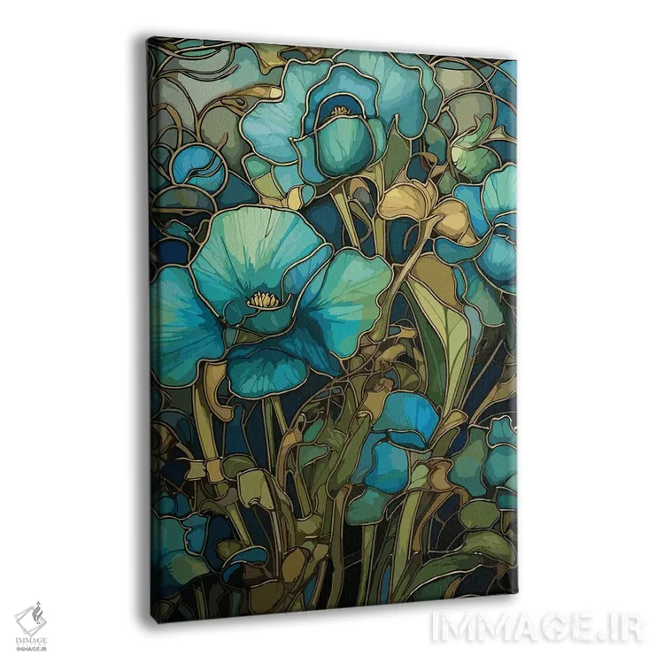 تابلو دکوراتیو گل های زراندود اثر امی فاکس دیزاینز - نمای پرسپکتیو محصول