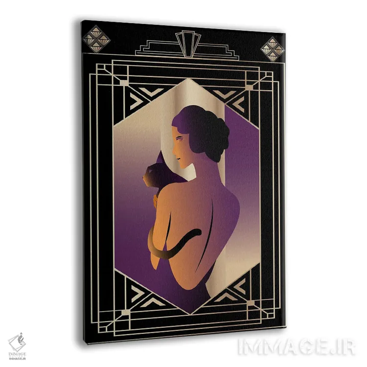 تابلو دکوراتیو گربه مدرن اثر امی فاکس دیزاینز - نمای پرسپکتیو محصول