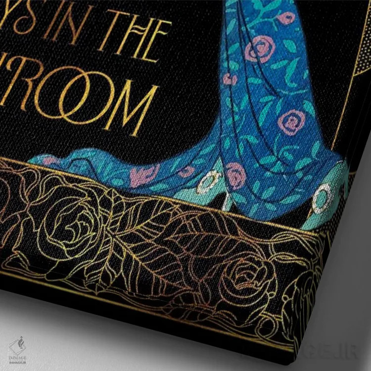 تابلو دکوراتیو آنچه در حمام اتفاق می افتد در همان جا می ماند اثر امی فاکس دیزاینز - نمای نزدیک بافت بوم