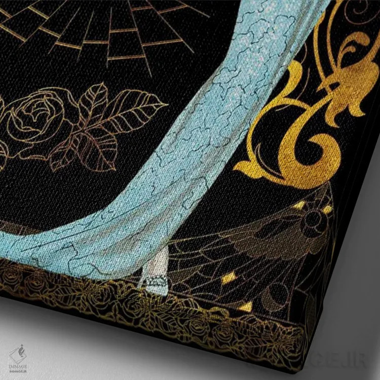 تابلو دکوراتیو لطفا در حمام کوکائین مصرف نکنید اثر امی فاکس دیزاینز - نمای نزدیک بافت بوم