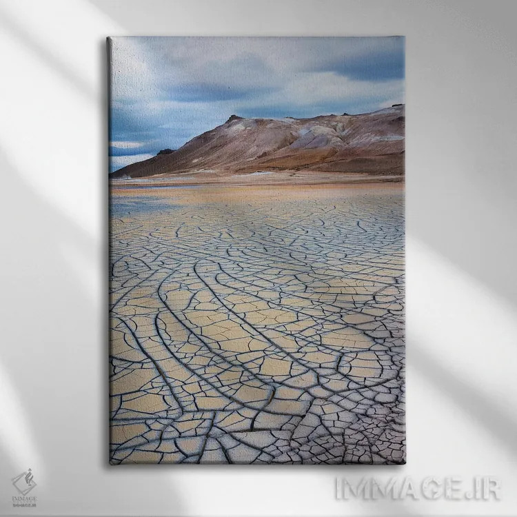 تابلو دکوراتیو ایسلند، منطقه دریاچه مایواتن، ناحیه زمین گرمای هوریر، گل و لای.… اثر الن گاف - نمای روبهرو روی دیوار