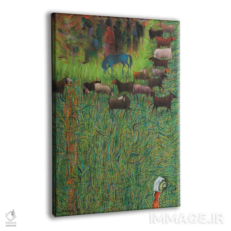 تابلو دکوراتیو در مرز زندگی اثر امین گولر - نمای پرسپکتیو محصول