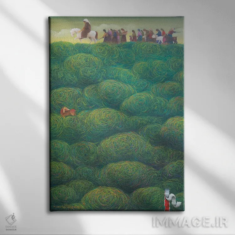 تابلو دکوراتیو فصل مهاجرت اثر امین گولر - نمای روبهرو روی دیوار