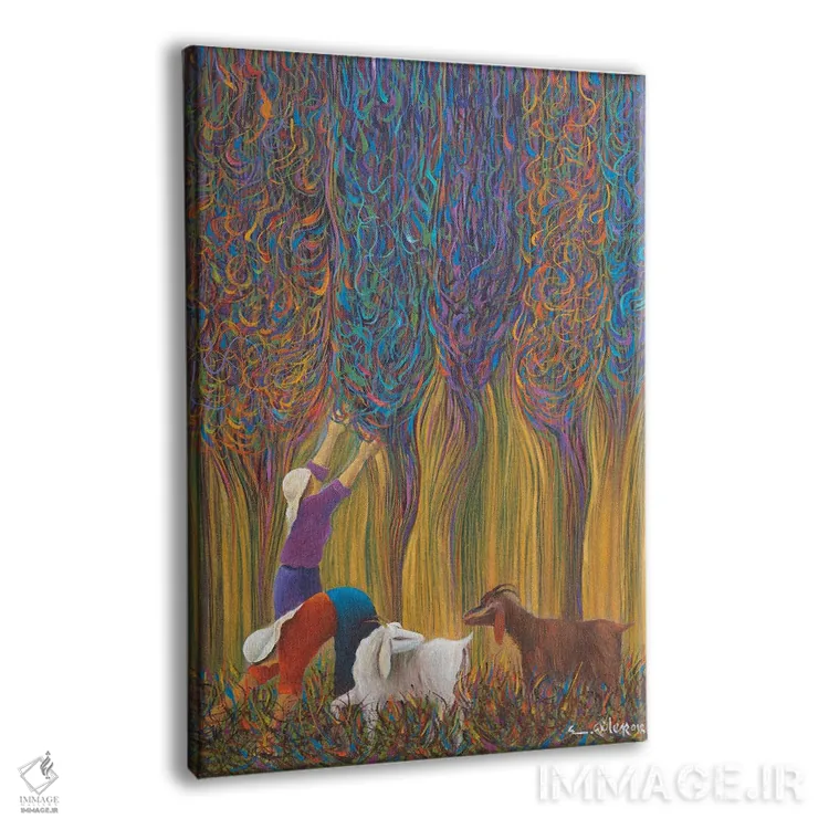 تابلو دکوراتیو درخت آرزو اثر امین گولر - نمای پرسپکتیو محصول