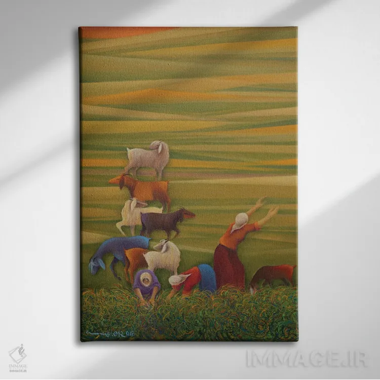 تابلو دکوراتیو کجایی؟ اثر امین گولر - نمای روبهرو روی دیوار