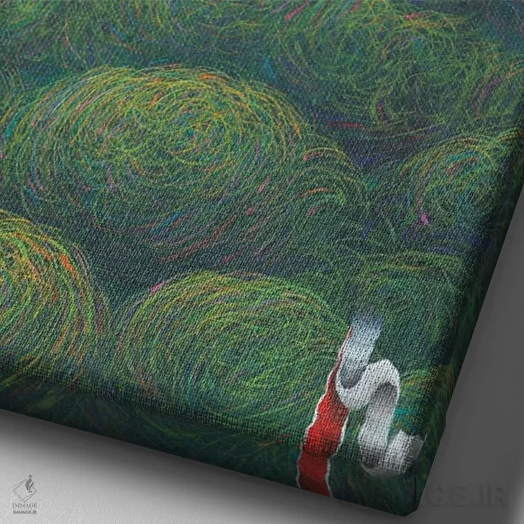 تابلو دکوراتیو فصل مهاجرت اثر امین گولر - نمای نزدیک بافت بوم