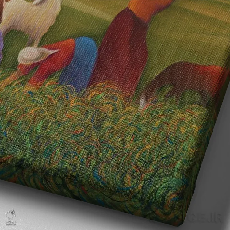 تابلو دکوراتیو کجایی؟ اثر امین گولر - نمای نزدیک بافت بوم