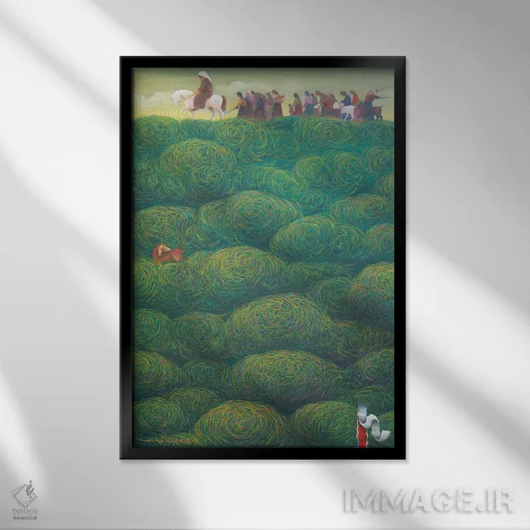 تابلو دکوراتیو فصل مهاجرت اثر امین گولر - نمای قابدار مشکی