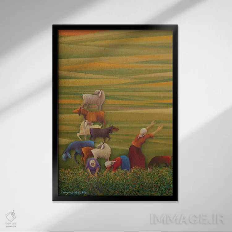 تابلو دکوراتیو کجایی؟ اثر امین گولر - نمای قابدار مشکی