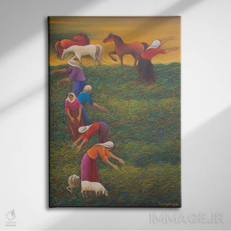 تابلو دکوراتیو تو همان بهاری اثر امین گولر - نمای روبهرو روی دیوار