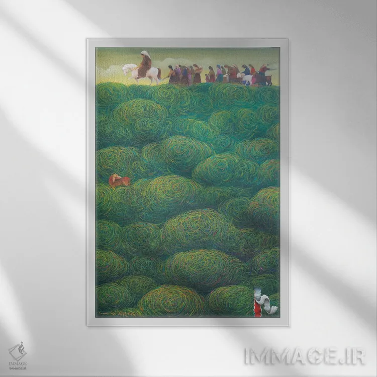 تابلو دکوراتیو فصل مهاجرت اثر امین گولر - نمای قابدار سفید