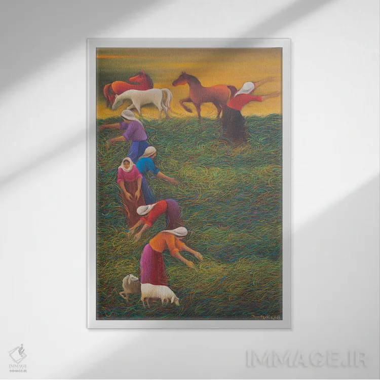 تابلو دکوراتیو تو همان بهاری اثر امین گولر - نمای قابدار سفید