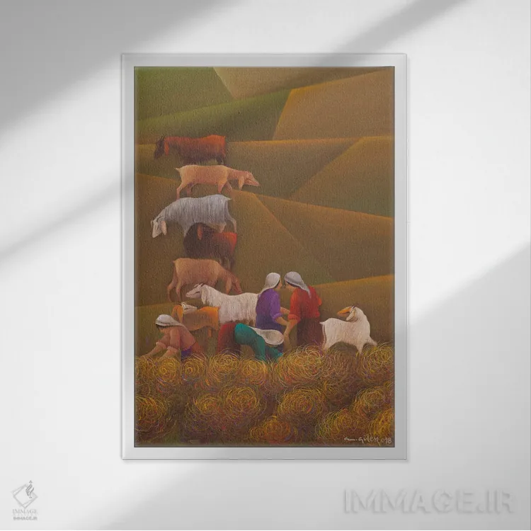 تابلو دکوراتیو پاییز اثر امین گولر - نمای قابدار سفید