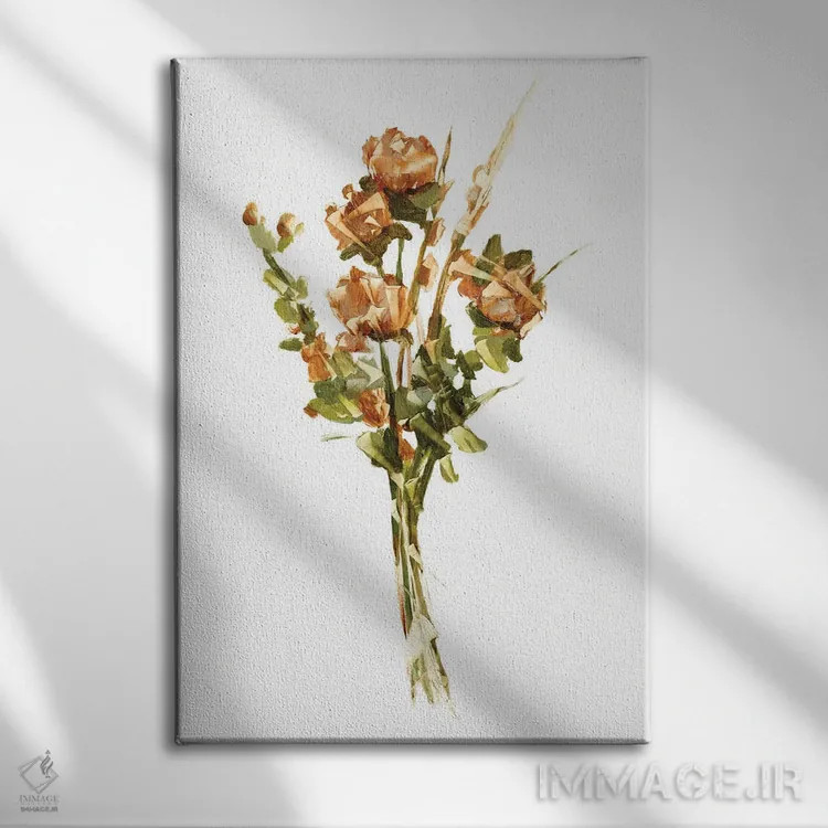 تابلو دکوراتیو رزهای پاییزی اثر اتان هارپر - نمای روبهرو روی دیوار
