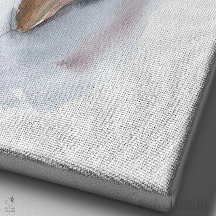 تابلو مینیمال مجموعه صدف های پاستلی اثر اتان هارپر - نمای نزدیک بافت بوم