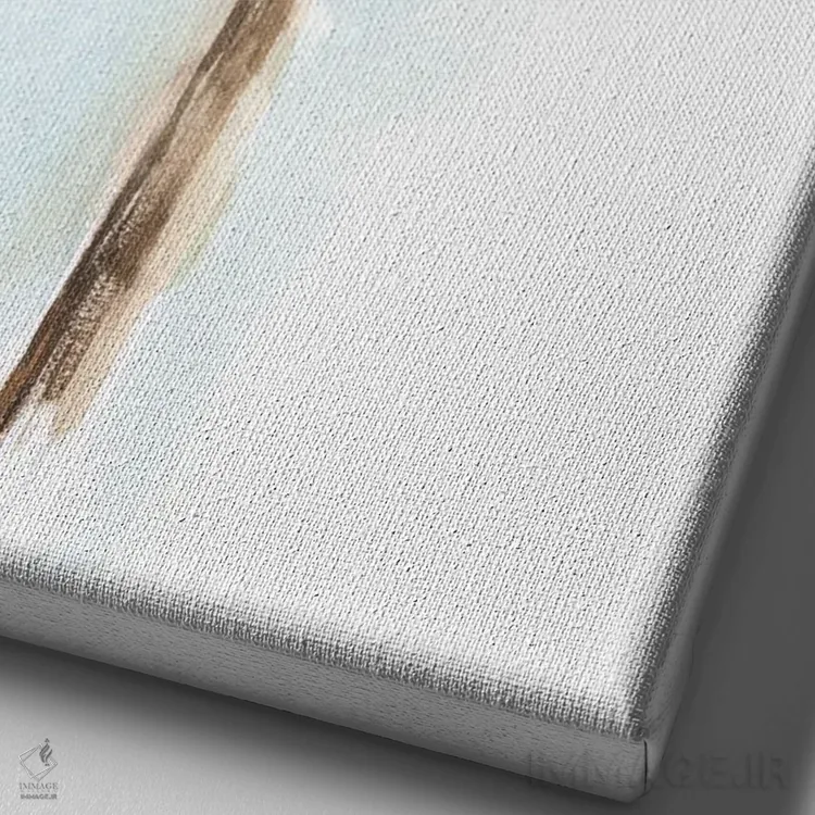 تابلو مینیمال مطالعه نخل با آبرنگ اثر اتان هارپر - نمای نزدیک بافت بوم