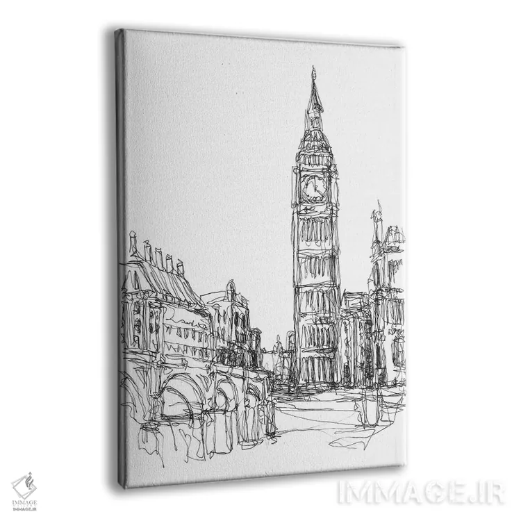 تابلو مینیمال ژورنال اروپایی اثر اتان هارپر - نمای پرسپکتیو محصول