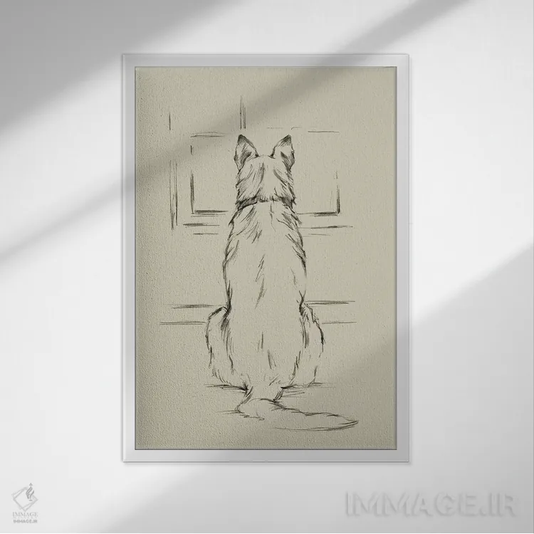 تابلو دکوراتیو در انتظار صاحب اثر اتان هارپر - نمای قابدار سفید