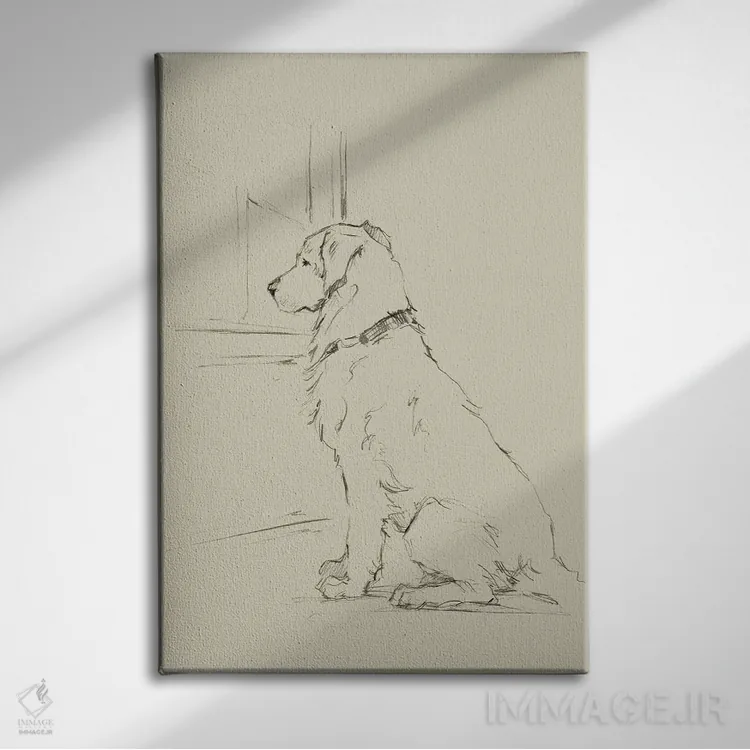 تابلو دکوراتیو در انتظار صاحب اثر اتان هارپر - نمای روبهرو روی دیوار