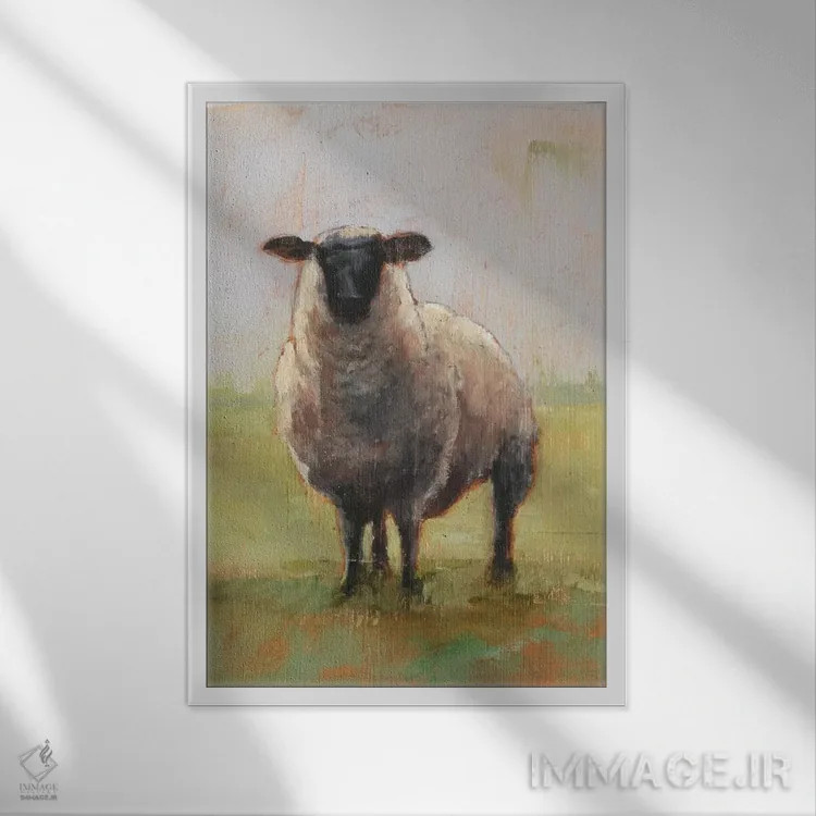 تابلو دکوراتیو دور از گله اثر اتان هارپر - نمای قابدار سفید