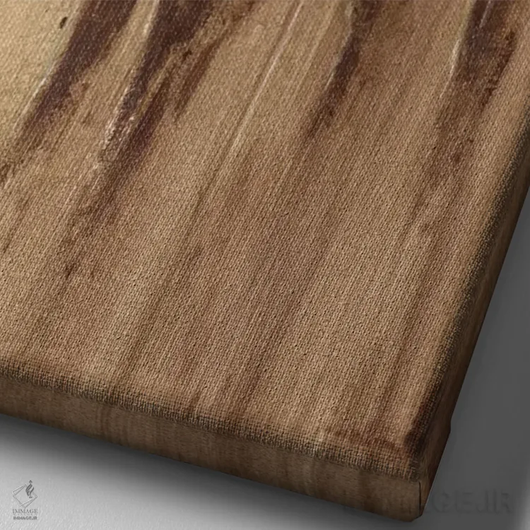 تابلو مدرن لانگ هورن چوبی تخته ای اثر اتان هارپر - نمای نزدیک بافت بوم