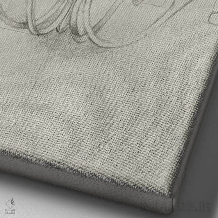 تابلو دکوراتیو شماتیک لوستر اثر اتان هارپر - نمای نزدیک بافت بوم