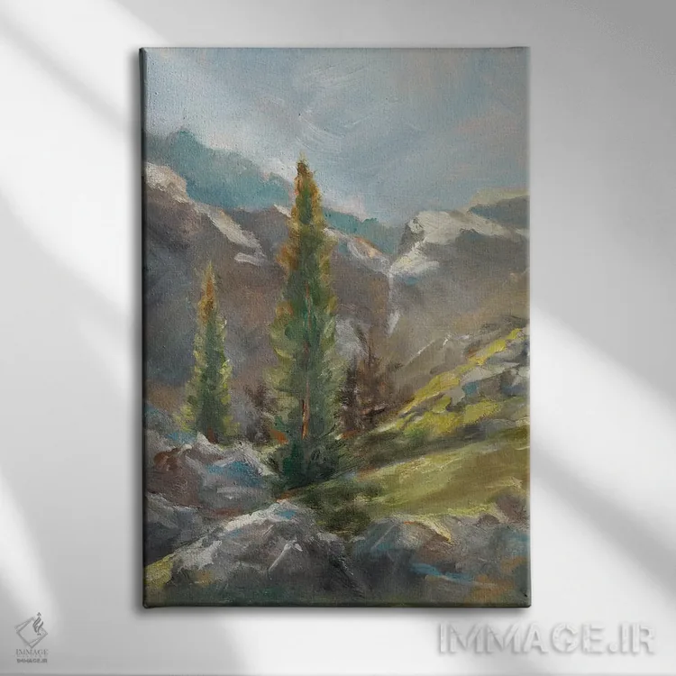 تابلو دکوراتیو تپه سنگی I اثر اتان هارپر - نمای روبهرو روی دیوار