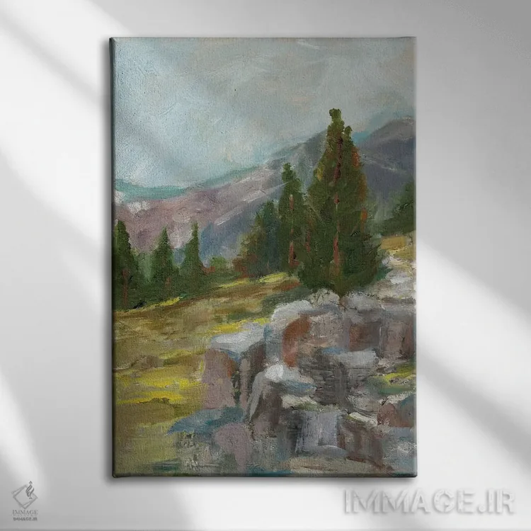 تابلو دکوراتیو تپه سنگی II اثر اتان هارپر - نمای روبهرو روی دیوار